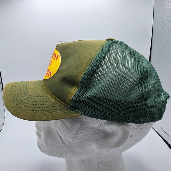Bass Pro Shops Green Trucker Hat With Mesh Back Snapback Outdoor Fishing - Picture 2 of 10